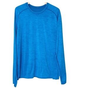 Lululemon Long Sleeve Metal Vent Tech Tee Heathered Blue T-Shirt Men's Large